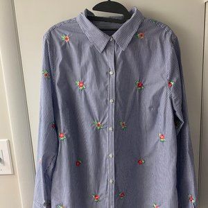 Flower Botton Up Shirt